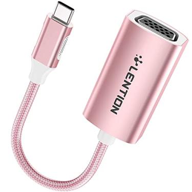Imagem de LENTION Adaptador USB C para VGA, conversor de cabo VGA tipo C para MacBook Pro 13/15/16 2023-2016, novo iPad/Surface/Mac Air, certificado de driver estável (CB-CU606, ouro rosa)