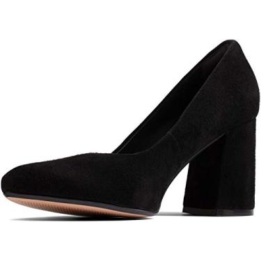 Imagem de Clarks Sapatilha feminina Laina85 Camur a, Camur a preta, 8