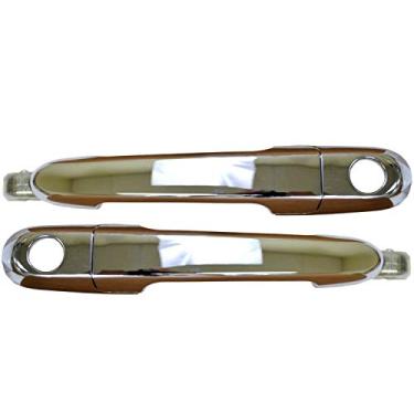 Imagem de PT Auto Warehouse HY-3236M-FP - Maçaneta externa externa externa, cromada - sem base, par dianteiro esquerdo/direito