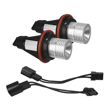 Imagem de ePathChina 2 peças de lâmpadas de LED Angel Eyes sem erros, adequadas para BMW E39 E53 E60 E61 E63 E64 E65 E66 E87 525i 530i xi 545i M5 (Branco)