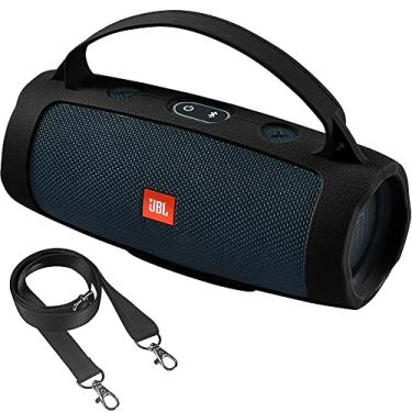 Imagem de PINSO Protective Cover Carrying Silicone Case with Handle Compatible with JBL Charge 4 Portable Bluetooth Speaker (Black)