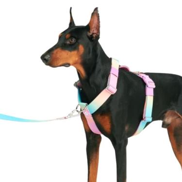 Imagem de Peitoral antipuxão para cães – Projetado para segurança e controle, ideal para raças grandes e fortes – Pitbulls, Boxers – Cobertura pastel – P