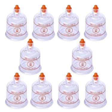 Imagem de 10 Copos Para Ventosa Dong Yang Acrílico - Laranja N2