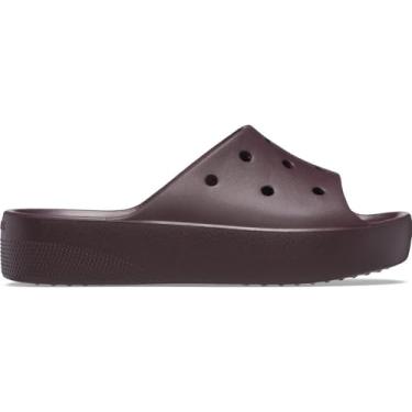 Imagem de CROCS Classic Platform Slide - Dark Cherry - W9 , 208180-6WD-W9, Unisex Adult , Dark Cherry , W9