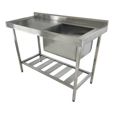Imagem de Pia De Inox Cuba Direita Nortinox Industrial 110x60x90cm