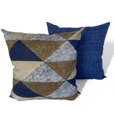 Imagem de Kit 2 Almofadas Cheias Decorativa Sala Quarto Sofá 48x48cm - JZ Enxova