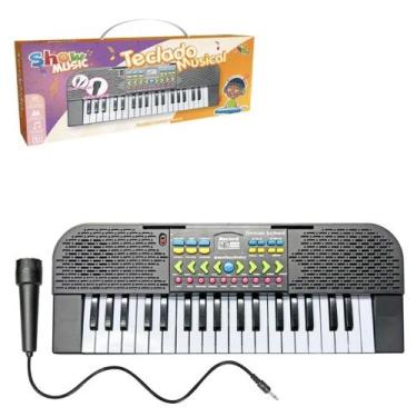 Imagem de Piano Teclado Infantil C/ Microfone Fonte 37 Teclas - zein
