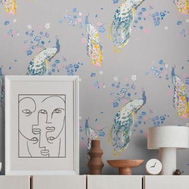 Imagem de Papel de Parede House of Turnowsky Floral Cinza 389065 - AS CREATION