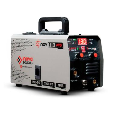 Imagem de Inversor de Solda MIG Sem Gás Sinérgico TIG MMA 130 Inova Soldas