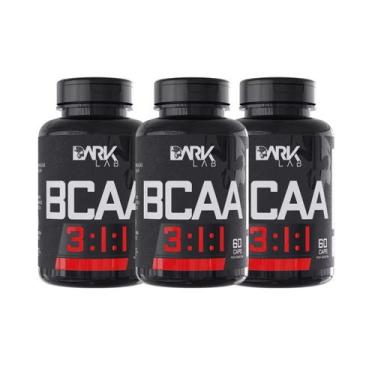 Imagem de Combo 3x Bcaa 3:1:1  60 Caps - Dark Lab (180 Caps) 