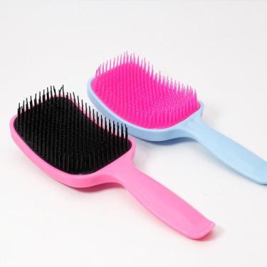 Imagem de Escova de Cabelo Raquete Flex - Escova Desembaraçadora - CORES SORTIDA
