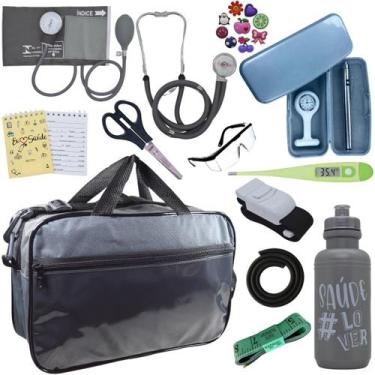 Imagem de Kit Enfermagem Top Cores Premium Completo Estagio Estetoscopio Aparelh