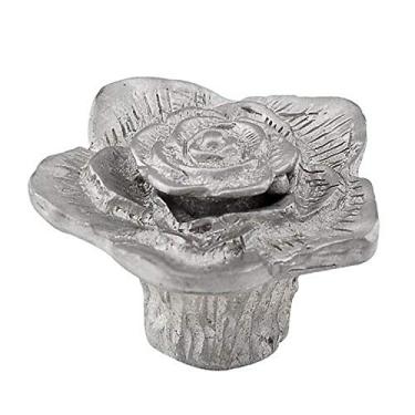 Imagem de Vicenza Designs K1193 Carlotta Rosa dupla com botão central pequeno, grande, níquel acetinado