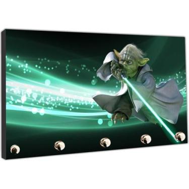 Imagem de Porta Chaves Star Wars Mestre Ioda Gedai Geek Organizador Chaveiro - V