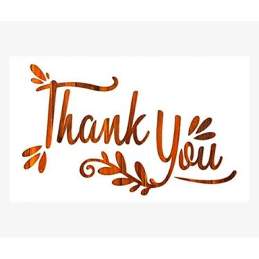 Imagem de OBUY Thank You Reutilizável Estêncil Pintura Aerógrafo Arte DIY Decoração de Casa Scrap Booking Album Artesanato (5,5" × 8,68 cm)