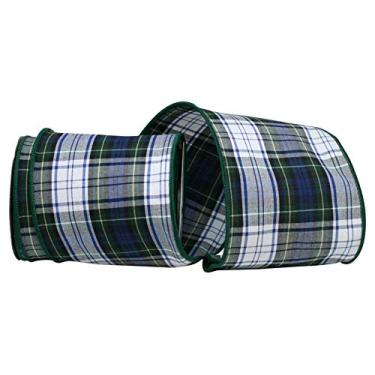 Imagem de Reliant Ribbon Fita de borda com fio xadrez Inverness, 10 cm x 25 jardas, multi