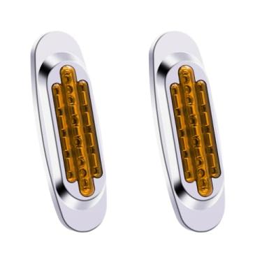 Imagem de YnGia 2 peças de luz de LED lateral de 24 V, luz lateral de caminhão, luz de posição de LED, 16 lâmpadas de folga de LED, indicador frontal traseiro para trailer, caminhão, trator, caravana, caminhão,