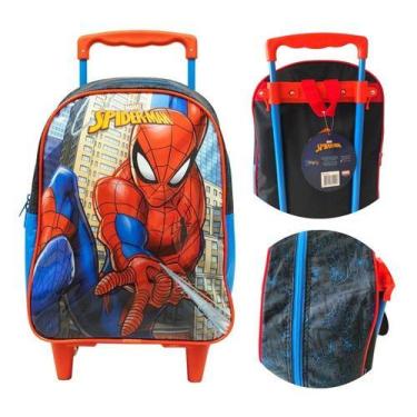 Imagem de Mochila Infantil Rodinha Homem Aranha Xeryus Reforçada 16, Preto