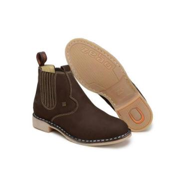 Imagem de Bota Chelsea Masculina Couro Elástico Dia a Dia Conforto - Zebu, 40, M