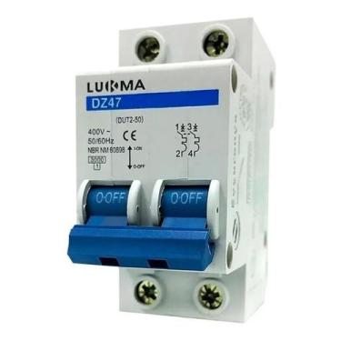 Imagem de Disjuntor Bipolar 40 Amperes 2 Polos Mini Curva C Bifásico - LUKMA