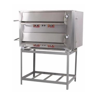 Imagem de Forno Industrial a Gás 90X70 400C 2 CâmarasMetalmaq, Gás Natural