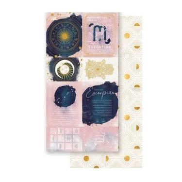 Imagem de Papel Scrapbook Signo Escorpião Sdh-008 15x29,5cm Litoarte