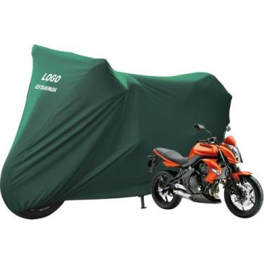 Imagem de Capa Para Moto Kawasaki ER 6N Alta Durabilidade Com Logo - Mz, Verde