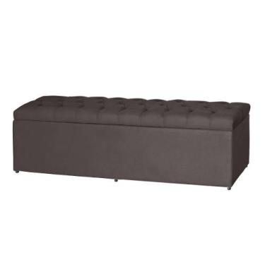 Imagem de Baú Recamier Calçadeira Imperatriz Captone Estofada Para Quarto Cama Q