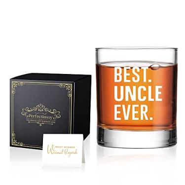 Imagem de Perfectinsoy Best Uncle Ever Whiskey Glass Gift Box, Birthday Gift Idea for Him, Dad, Grandpa, Uncle, Brother's, Husband, Birthday, Men, Promoted To Uncle New Uncle