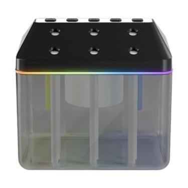 Imagem de Kuntesetty Umidificador pessoal, grande capacidade, atmosfera leve, umidificador pequeno para carro, mesa de cabeceira, berçário, mesa de cabeceira, Preto