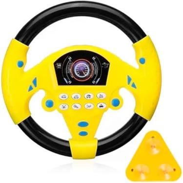 Imagem de Volante de Brinquedo com Botões Interativos, Efeitos Sonoros, Músicas e Sons para Bebês, Diversão Garantida.