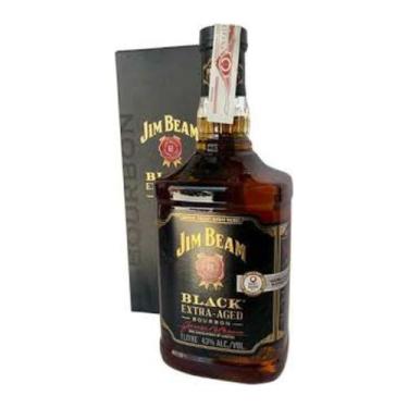 Imagem de Whisky Jim Beam Black Bourbon Extra Aged 1 litro com Cartucho, 1L
