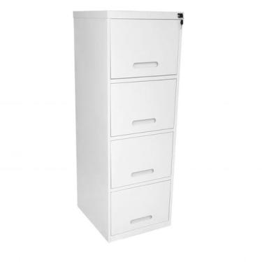 Imagem de Arquivo de Aço 4 Gavetas Branco - ULTRA Móveis - Ultra Móveis Corporat