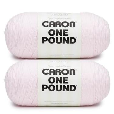 Imagem de Caron Fio rosa ONE Pound - pacote com 2 de 453 g - 100% acrílico - #4 penteado (médio) - 800 metros - tricô/crochê