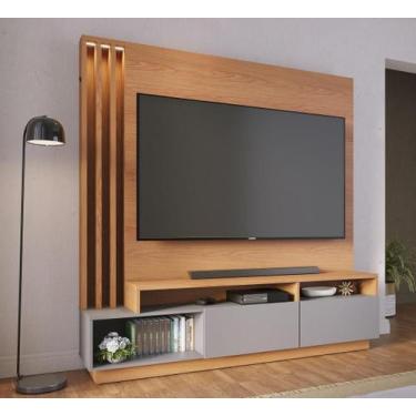 Imagem de Home Theater Humaitá com Led Para Tv de até 65 Polegadas Freijó Cinza 