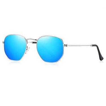 Imagem de Óculos de Sol Masculino BARCUR Clássico Retro Hexágono Metal Frame Pro