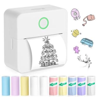 Imagem de Mini Impressora Bluetooth Portátil ST-CARE - com 10 Rolos de Papel