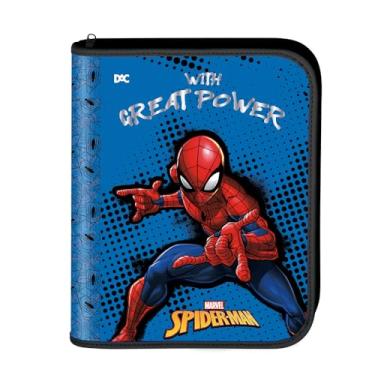 Imagem de DAC - Caderno Argolado Universitário PVC com 48 Folhas Fechamento em Zíper - Homem Aranha