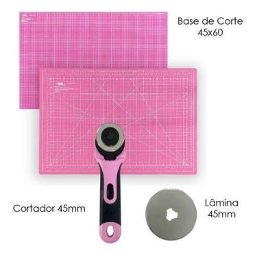 Imagem de Kit de Patchwork Base De Corte A2 Placa de Mesa 60x45 Cortador Circula