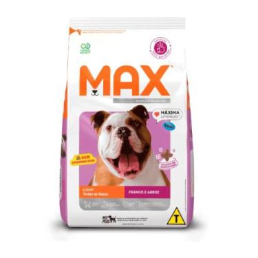 Imagem de Ração Max Light para Cães Adultos Sabor Frango e Arroz 15kg - Max Tota