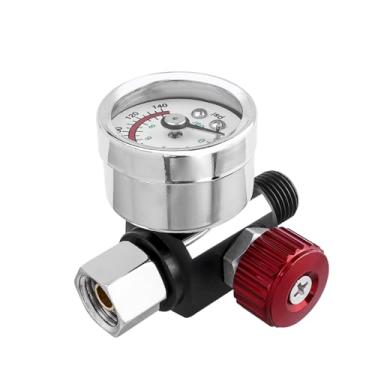 Imagem de Regulador de pressão de ar de pistola de tinta spray de 1/10.2 cm, regulador de válvula de ajuste de ar Bestgle com medidor de pressão para controle preciso de pressão da pistola de pulverização