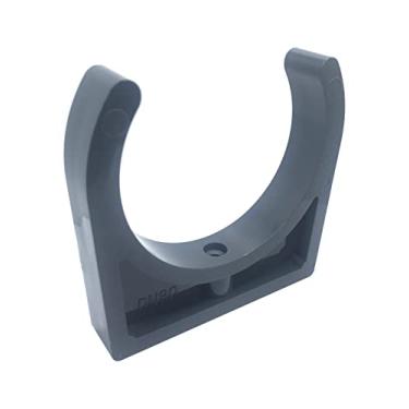 Imagem de Grampos de PVC para tubos de 110 mm/4,33 polegadas OD U-Hook Bandejas de TV Tubulação Suporte de mangueira Tubo Pex Cinza Escuro 1 peça