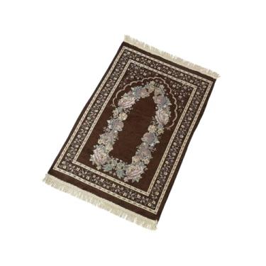 Imagem de Anlising Tapete de oração muçulmano, tapete de oração islâmica, tapete de oração islâmico com bolsa de design elegante, tapete de oração dobrável portátil, tapete de oração do Ramadã, tapete de oração