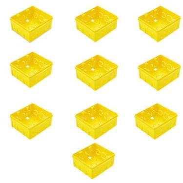 Imagem de Caixinha caixa de luz elétrica Tramontina 4x4 com 10 pçs