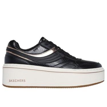 Imagem de Skechers Tênis feminino Paloma-Lifted Glow, Preto/ouro rosa, 38