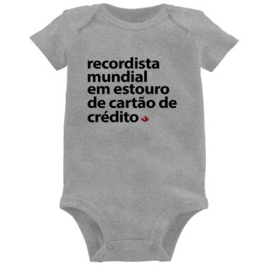 Imagem de Body Bebê Recordista mundial em estouro de cartão - Foca na Moda, Cinz