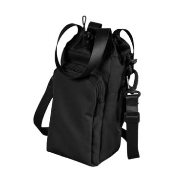 Imagem de Vaveren Bolsa de crossbody de suporte para garrafas de água com alça de alça de ombro bolsa de tipóia de garrafas de água para corrida de camping de viagens, Preto