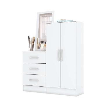 Imagem de Cômoda com Espelho Liza 2 pt 3 gv Branca