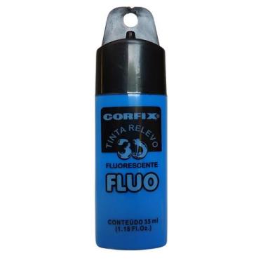 Imagem de Tinta Relevo 3D Corfix Fluorescente 35ml 1002 - 14800, 1023 - AZUL