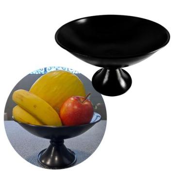 Imagem de Fruteira Cesto Metal Preto Minimalista 21cm Diâmetro - Metais Massuia